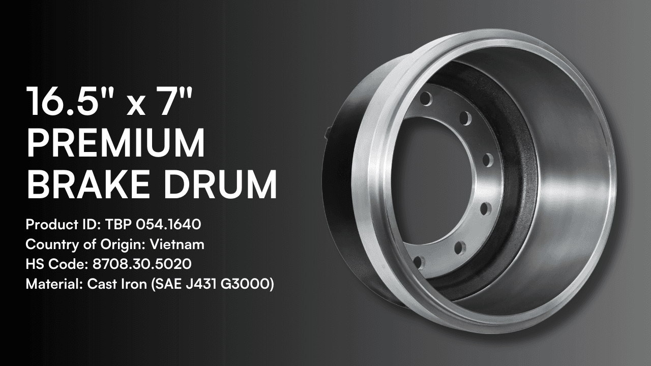 TBP Auto 16.5" x 7" Brake Drum: Heavy-Duty Features, Specs & Application