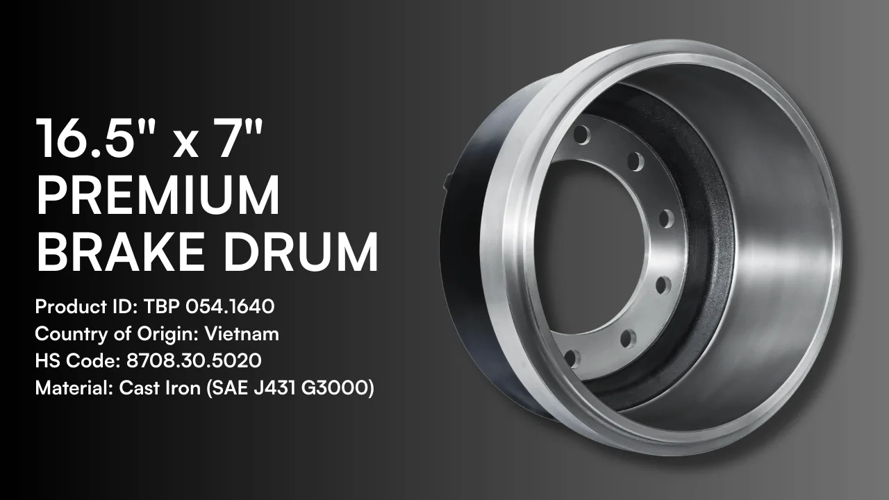 TBP Auto 16.5" x 7" Brake Drum: Heavy-Duty Features, Specs & Application