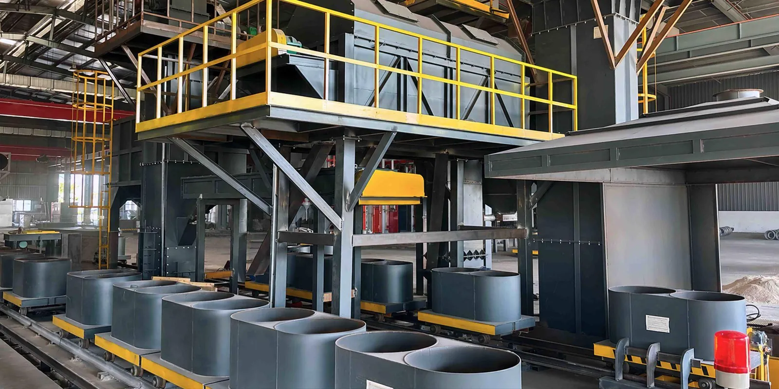 The new 2.5-ton induction furnace platform and ladles on TBP Auto's second brake drum casting line in Hung Yen, Vietnam