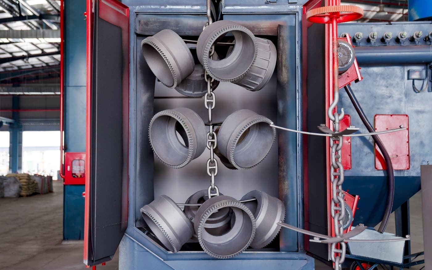 Shot Blasting at the TBP foundry